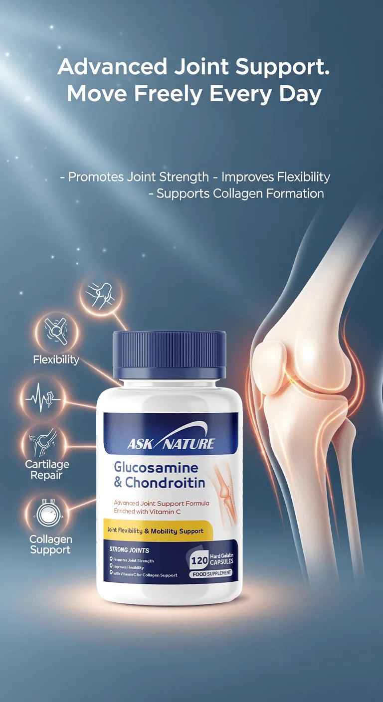 Joint Health Illustration UK Adult Mobility Glucosamine Chondroitin Benefits Professional Support